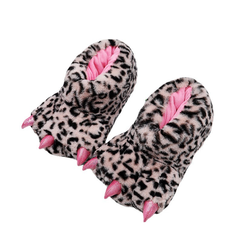 Zapatillas de pata de dibujos animados de invierno sin deslizamiento de lujos